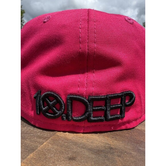 New Era 59Fifty 10.Deep Pink & Black Embroidered Fitted Hat Size 7 1/8 RARE New! - Picture 4 of 9
